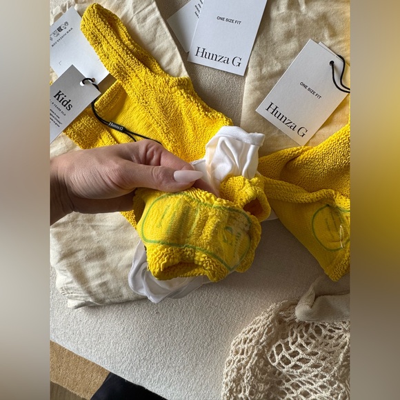 🌼NWT HUNZA G 6 item set Sandy Swimsuit + Denise Kid Suit - Picture 9 of 9